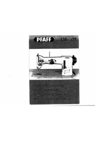 Notice PFAFF 139 Machine à coudre