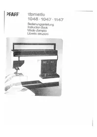 Notice PFAFF TIPMATIC 1147 Machine à coudre