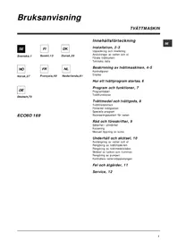 Bruksanvisning HOTPOINT MAXI ECO8D 169 Tvättmaskin