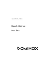Kullanım kılavuzu Dominox DDW 5 AS Bulaşık makinesi