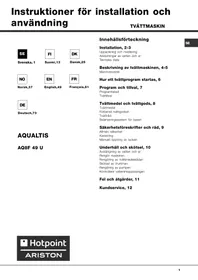 HOTPOINT AQ8F 49 U - Vaskemaskine