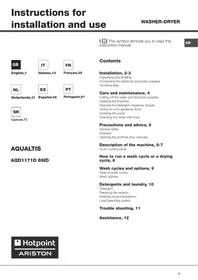 HOTPOINT AQD1171D 69ID EU/A - Washer dryer