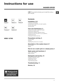 WDD 10760BX EU HOTPOINT