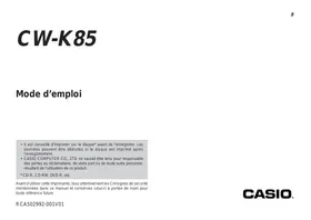 CASIO CW-K85 - Imprimante de reçus