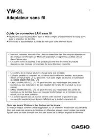 CASIO YW-2L - Adaptateur réseau sans fil
