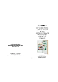 Bedienungsanleitung BRANDT SA2200E Kühlschrank