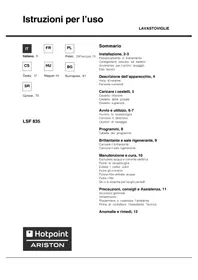 Használati útmutató Hotpoint Ariston LSF 835 EU HA Mosogatógép