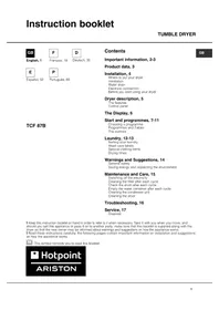 TCF 87B Hotpoint Ariston