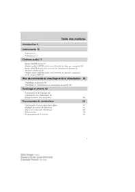 Notice FORD RANGER (2004) Voiture