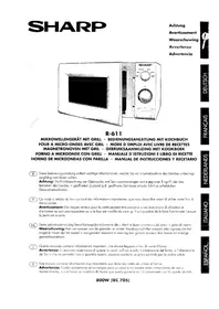 SHARP R611A - Four à micro-ondes