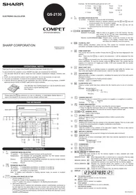 SHARP QS-2130 - Calculatrice