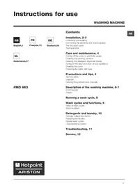 Hotpoint Ariston FMD 963 - Waschmaschine
