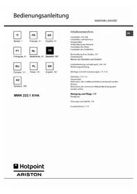 Notice Hotpoint Ariston MWK 222.1 Four à micro-ondes