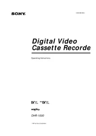 SONY DHR-1000 - VCR