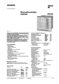 SIEMENS RVL55 - Thermostat