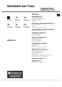 Bedienungsanleitung Hotpoint Ariston ARTXD129 Waschmaschine