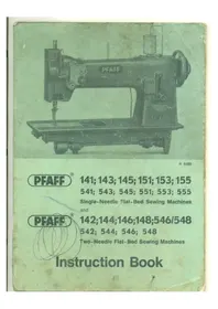 Notice PFAFF 153 Machine à coudre