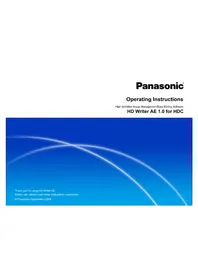 PANASONIC HD Writer AE 1.0 for HDC - Audio and video software