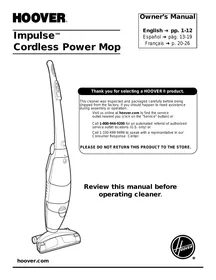 HOOVER IMPULSE CORDLESS POWER MOP - Mop électrique sans fil