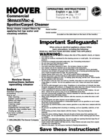 STEAMVAC CARPET CLEANER HOOVER