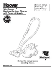 WINDTUNNEL BAGLESS CANISTER CLEANER HOOVER