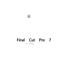 Manual APPLE FINAL CUT PRO 7 Audio/Video Software