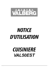 Notice VALBERG VAL50EST Cuisinière
