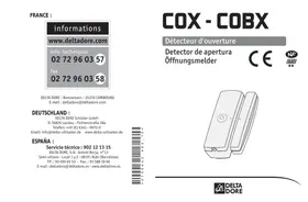Manual DELTA DORE COBX Detector de apertura
