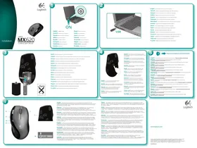 LOGITECH MX620 CORDLESS LASER MOUSE - Souris
