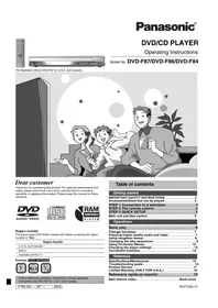 PANASONIC DVD-F84 - DVD player