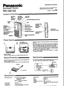 PANASONIC RN-102 - Système Hi-Fi