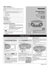 PANASONIC RX-D20 - Hi-Fi System