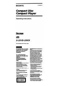 SONY Discman D-235CK - Lecteur/enregistreur de cd