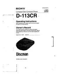 SONY Discman D-113CR - Lecteur/enregistreur de cd