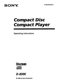 Discman D-830K SONY