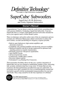 SuperCube II DEFINITIVE TECHNOLOGY