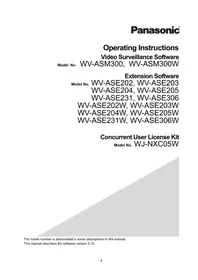 PANASONIC WV-ASM300W - Software license and extension
