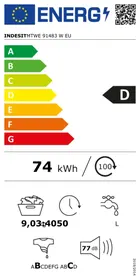 Käyttöohje INDESIT MTWE 91483 W EU Pyykinpesukone
