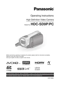 PANASONIC Palmcorder HDC-SD9 - Cámara de video