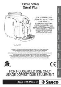 Instrukcja SAECO XSMALL PLUS Automatyczny ekspres do kawy