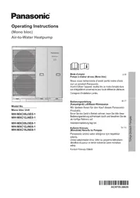 Kullanım kılavuzu PANASONIC WH-MXC12J9E8 Klima