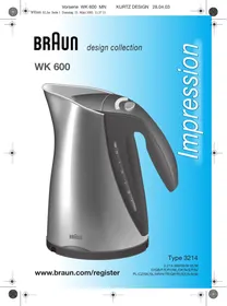 BRAUN WK 600 - Elektrische waterkoker