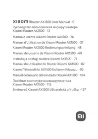 Návod Xiaomi AX1500 Router