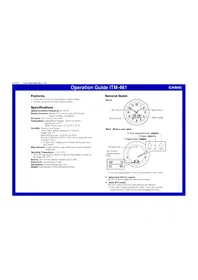 Notice CASIO ITM-461 Montre