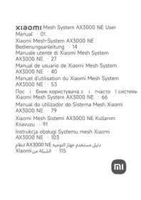 Bedienungsanleitung Xiaomi MESH SYSTEM AX3000 NE Netzwerk