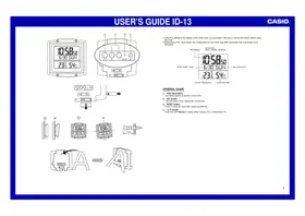Notice CASIO ID-13 Montre