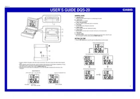 Notice CASIO DQS-20 Montre