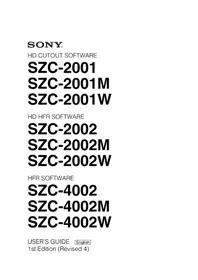 SONY SZC-2002 - Video editing software