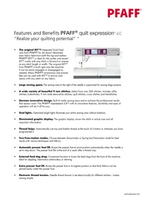 PFAFF QUILT EXPRESSION 4.0 - Machine à coudre