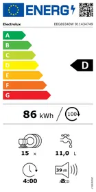 ELECTROLUX EEG69340W - Uppþvottavél
